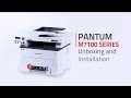 Pantum 3in1 m7100 series laser printer unboxing cartridge installation and driver installation
