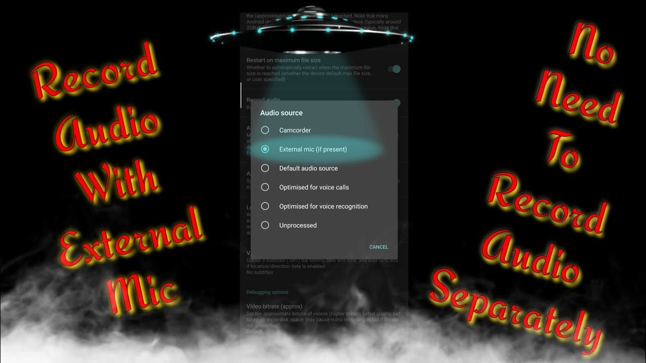 Record audio in video using external mic youtube
