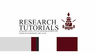 Introduction to the Research Process - Bloomsbury/ABC-CLIO