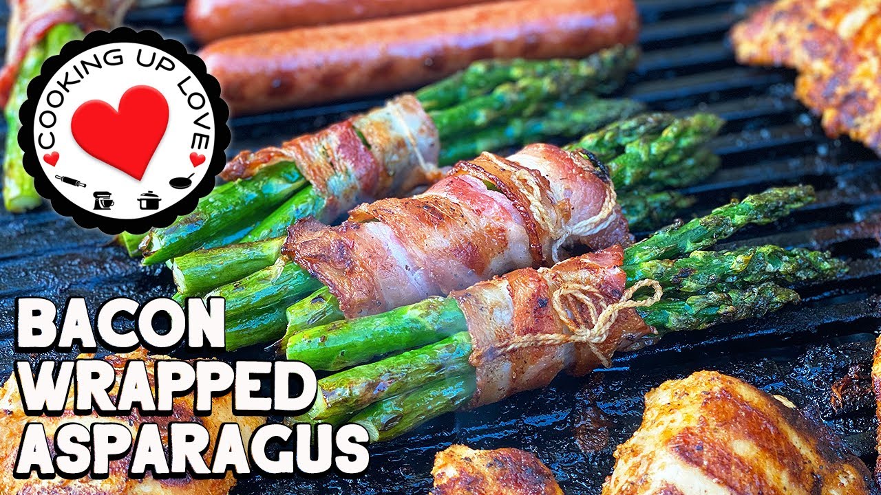 Bacon Wrapped Asparagus Grilled Recipe Cooking Up Love YouTube
