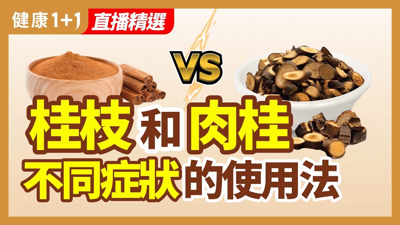 桂枝和肉桂 不同症狀使用法 | 健康1+1 · 直播