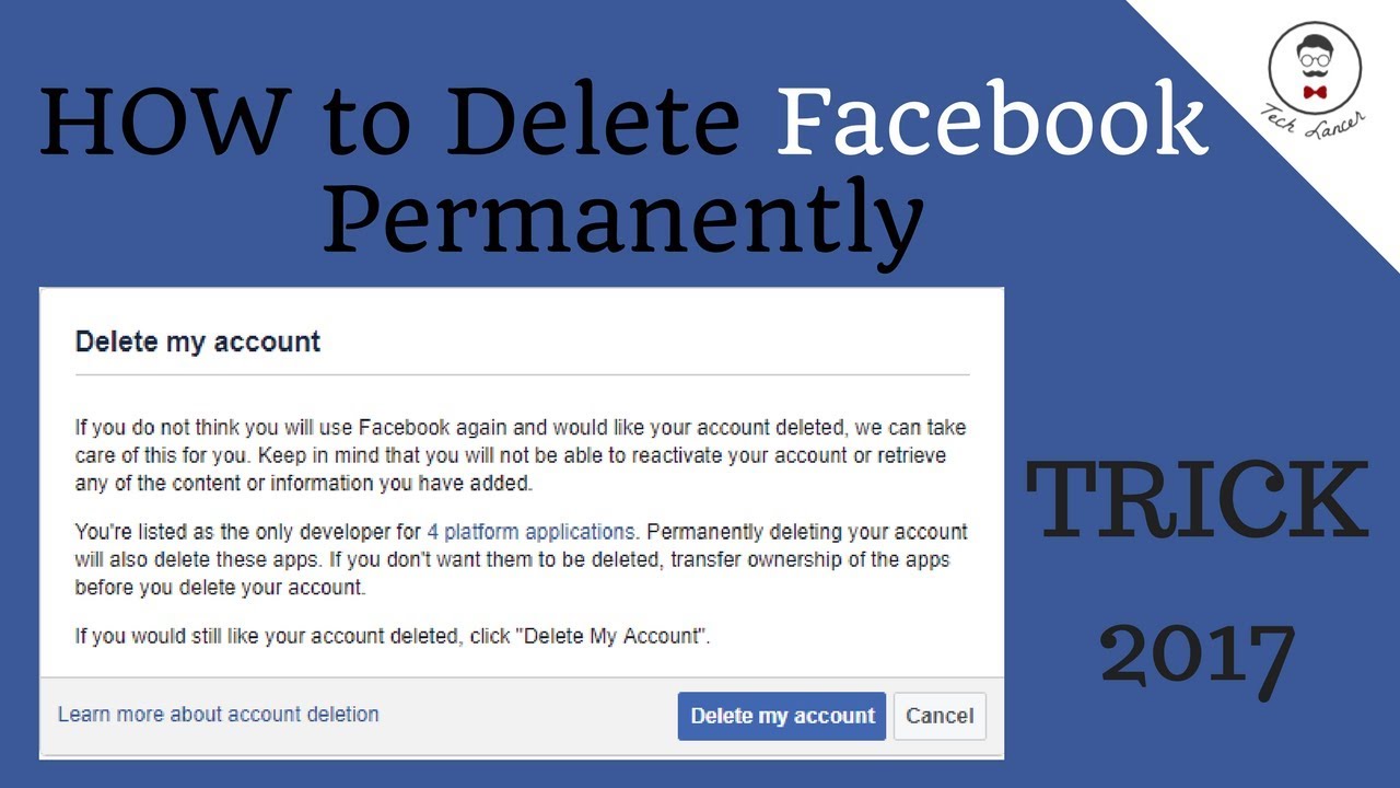 Delete Facebook Account 2017 Trick to delete Fake