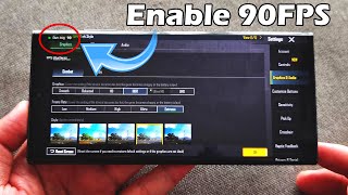 Enable 90FPS  Samsung Galaxy Android 13 Playing PUBG Mobile