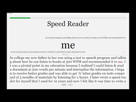 Speed Reader Free Open Source Application