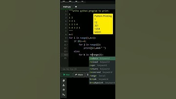 pattern Printing in python #viral#viralshort