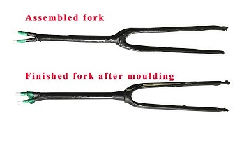 How the carbon fiber bike fork is moulded in cycle factory