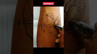 Baby angel tattoo ✨✨ #baby #angel #tattoo #viral #shorts