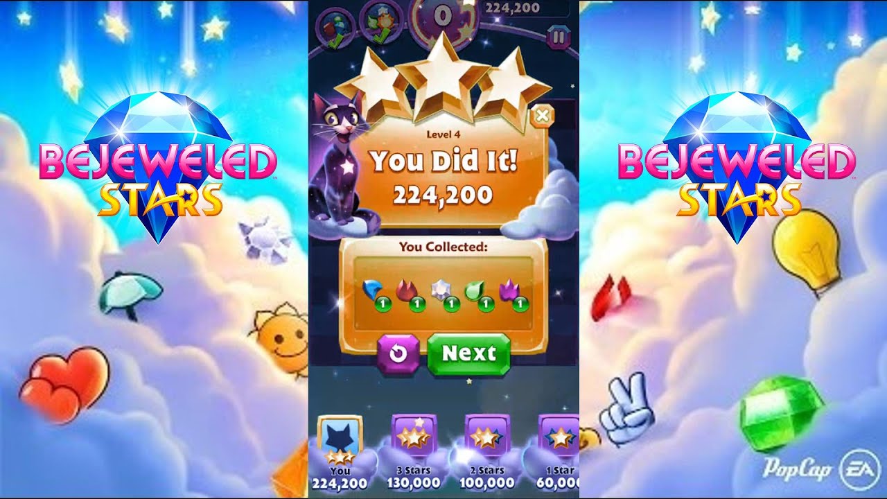 Bejeweled Stars Levels 1-2-3-4 | Played On Facebook App | Installation