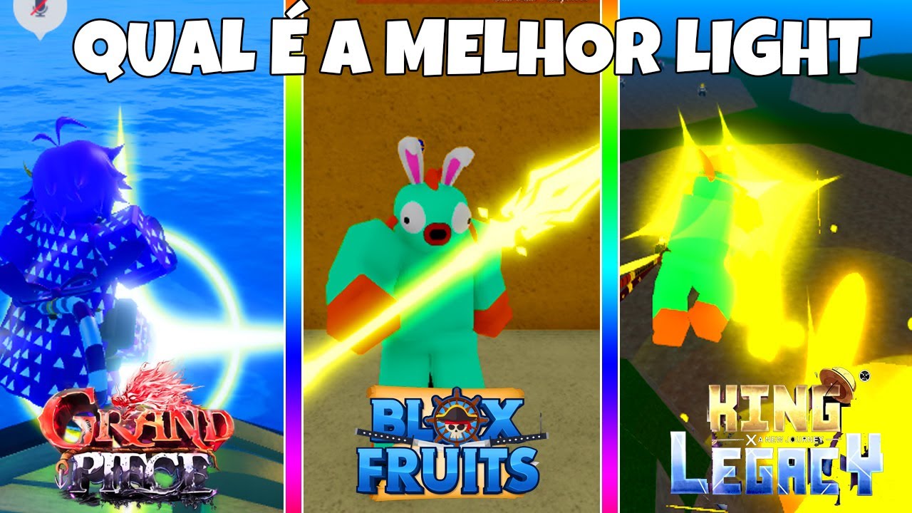 QUAL a MELHOR *MAGU MAGU* do ROBLOX ? BLOX FRUITS VS KING PIECE VS GRAND  PIECE ONLINE !! 