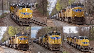 Union Pacific EMD Action on CSX! All SD70 Leaders!