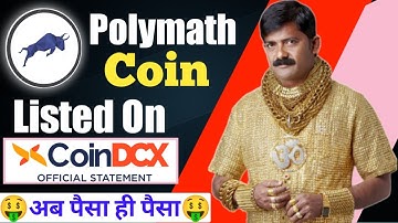 🤑 Polymath Coin listed on coindcx go update || polymath Coin price prediction || polymath official |