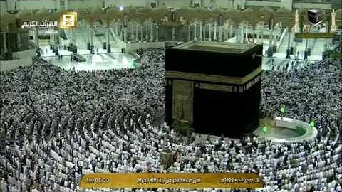 تلاوة خاشعة جدا لأواخر سورة طه من فجر الثلاثاء 15_6_1438 معالي الشيخ أ.د عبدالرحمن السديس