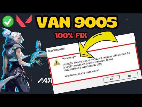 This version of Vanguard requires TPM version 2.0 VAN 9005 Fix