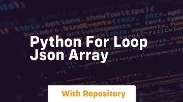 python for loop json array