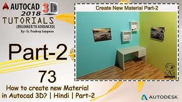 Autocad 3D Tutorial 73: How to Create a New Material & use Material Mapping in Autocad 3D? | Part-2