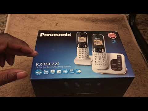 Panasonic KX-TGC222 Digital Cordless Answering System Unboxing