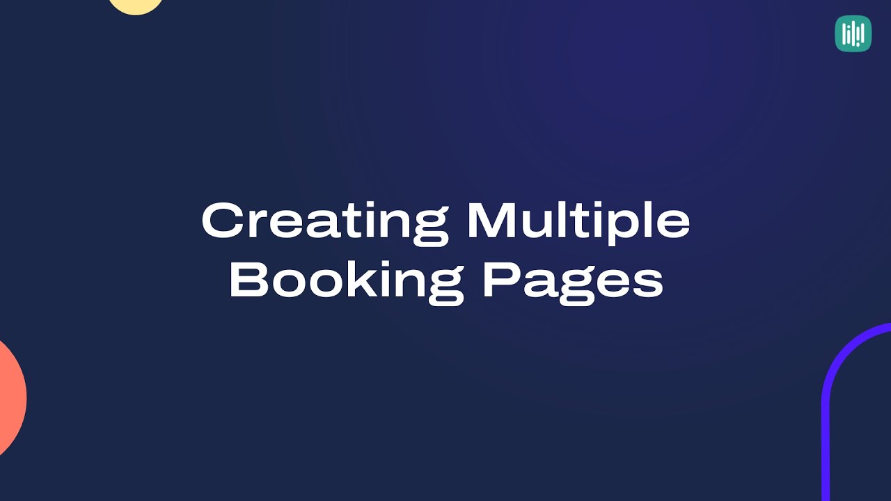 Creating Multiple Booking Pages Using YouCanBookMe