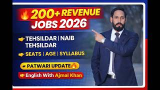 Tehsildar, Naib Tehsildar &amp; Patwari Jobs 2026 | Seats, Dates, Age, New Syllabus &amp; Paper Pattern