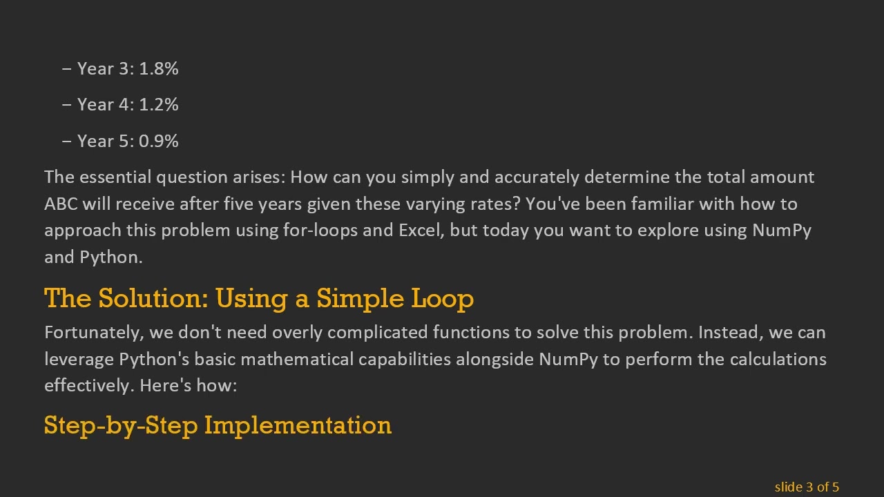 Understanding the Time Value of Money with Floating Interest Rates Using NumPy