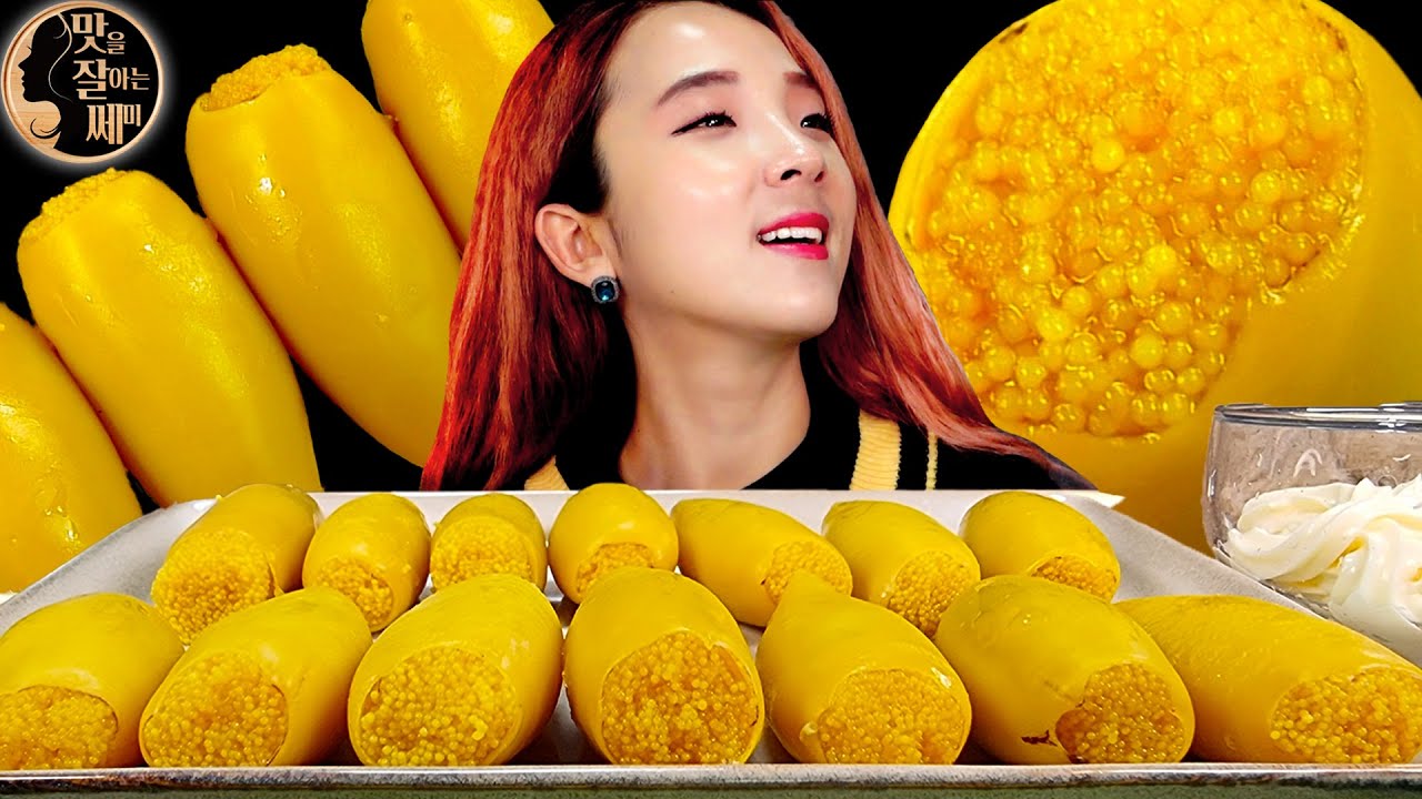 [Mukbang]🐟청어알 품은 한치 먹방!😋영양간식!💛KOMOCHIYARIIKA (fish roe in squid) こもちやりいか EATING SOUND ASMR | 쎄미