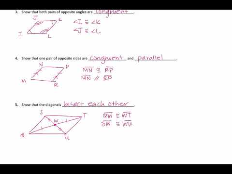 special parallelograms assignment active