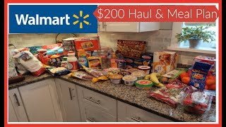 $200 Wal-Mart Grocery Haul &amp; Meal Plan