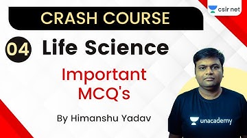 12:00 PM - CSIR NET 2020 | 45 Days Crash Course | Life Science by Himanshu Yadav | Important MCQ