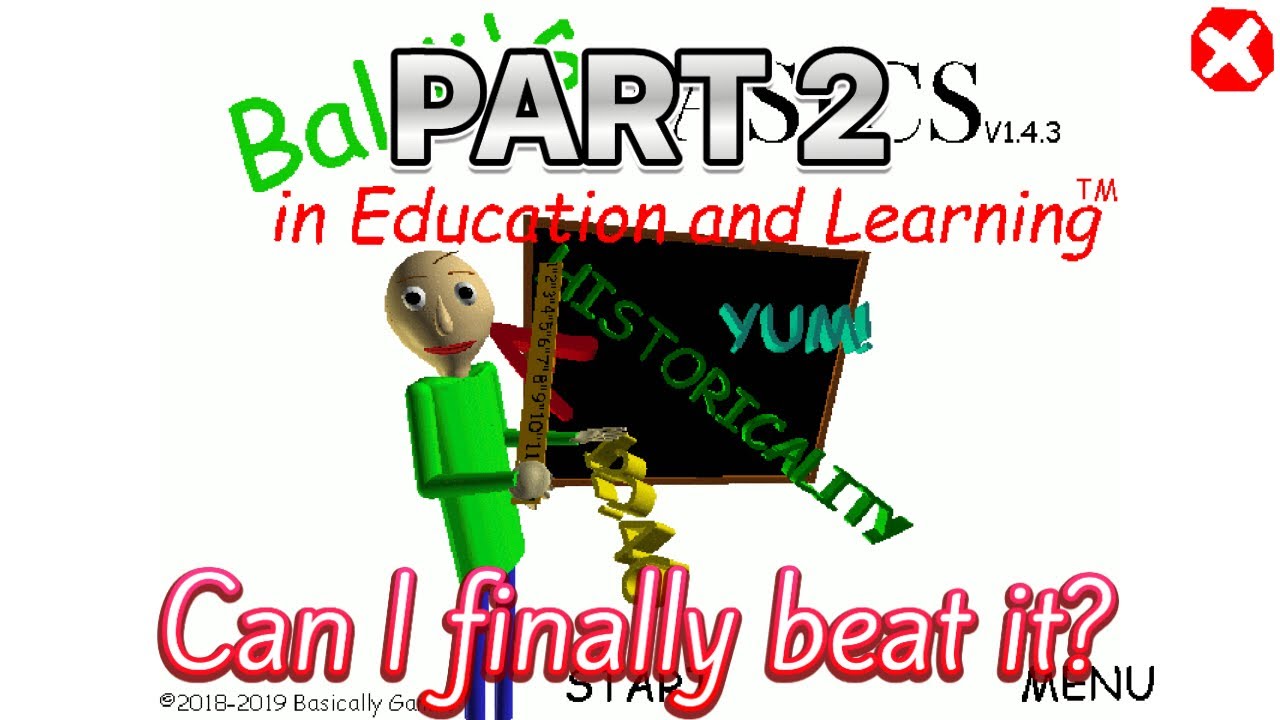 Can I finally beat this game? | Baldi’s basics part 2 - YouTube