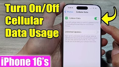 iPhone 16/16 Pro Max: How to Turn On/Off Cellular Data Usage For Photos Shared Albums Updates
