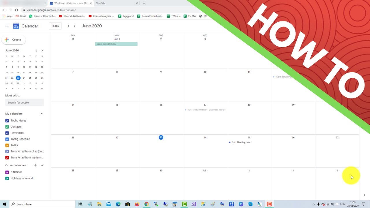 How to Put Google Calendar on Desktop Windows 10 taskbar YouTube