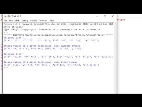 Python program to convert string values of a given dictionary into ...