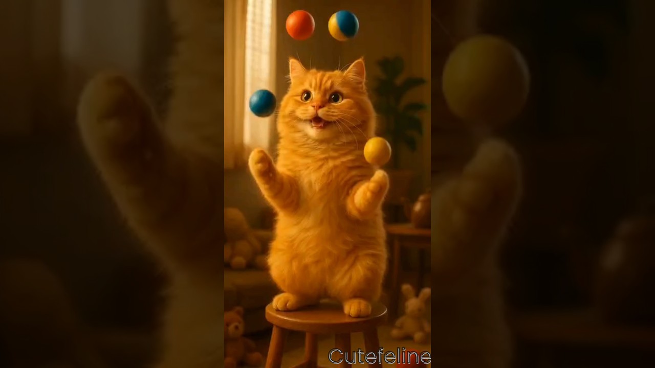 The Juggling Cat Show | Fluffy Whiskers Steals the Spotlight! 