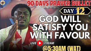 GOD WILL SATISFY YOU WITH FAVOUR - DAY 12 of 90 DAYS PRAYER BULLET WITH FADA EBUBE | 19TH APRIL 2024