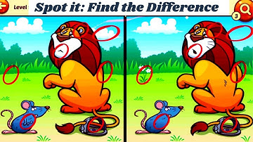 Spot it: Find the Difference Photo Puzzle | All Levels Part 1