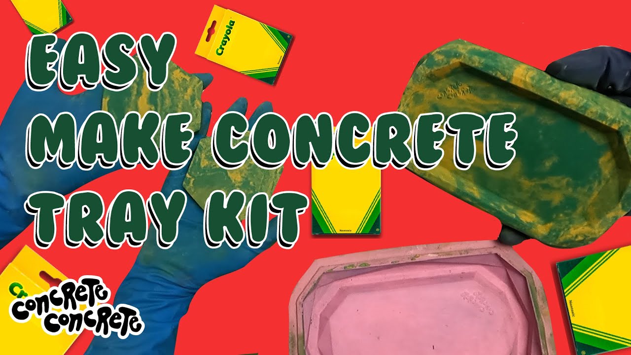 Easy Make Concrete Tray Learn to marble YouTube
