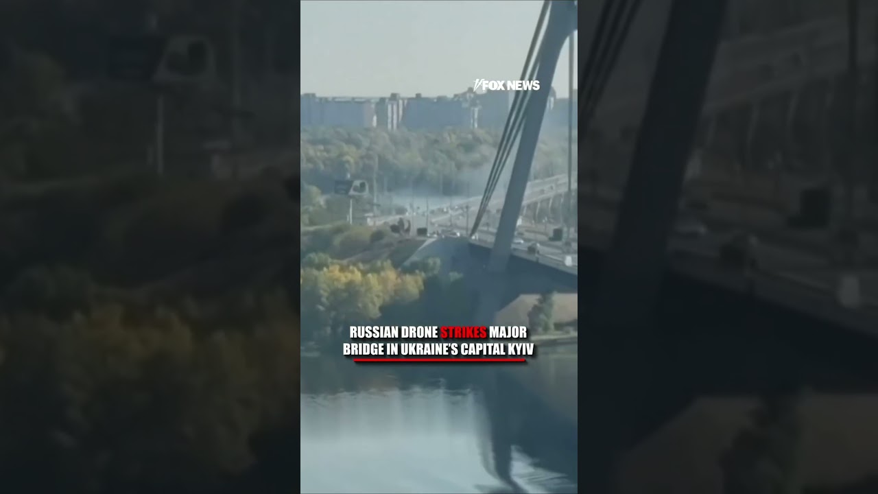 SEE IT: Russian drone strikes MAJOR bridge in Ukrainian capital