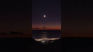 Honolulu, Hawaii Moonset Captured On 72625