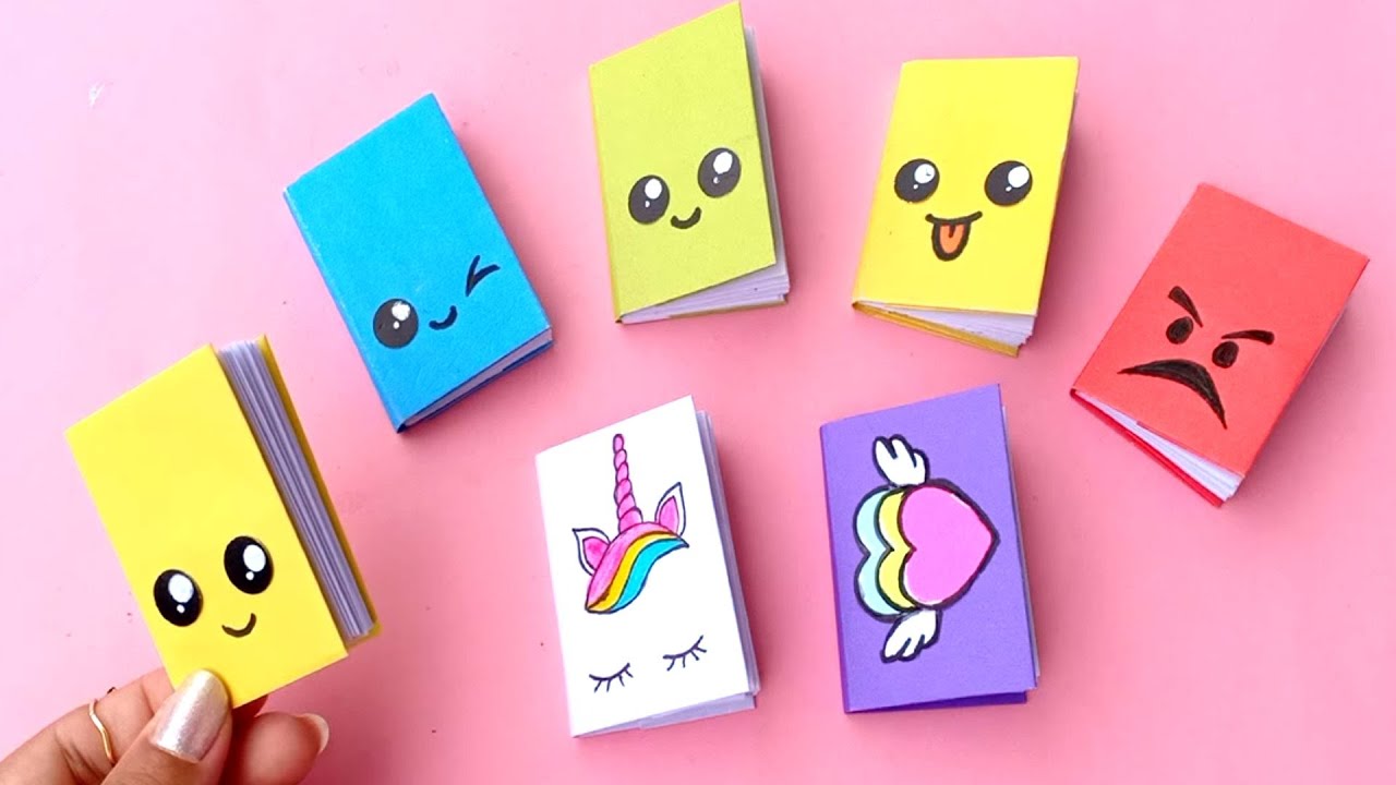 DIY Mini Notebooks One Sheet of Paper - DIY BACK TO SCHOOL - YouTube