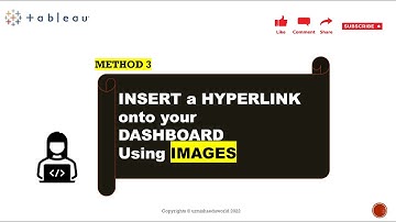 Method 3: Insert a Hyperlink onto your tableau dashboard using Image