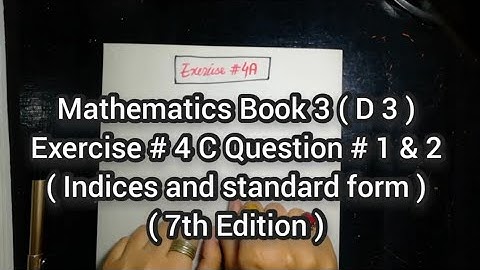 Mathematics Book 3 (D3) | 7th Edition | Exercise # 4 C | Q # 1 & 2 | Ifra Syed | in Urdu\Hindi