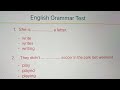 English Grammar Test | working with verbs