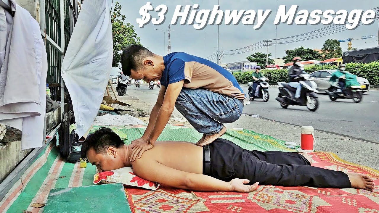 Daytime Highway Surprise - $3 Street Massage Experience! - YouTube