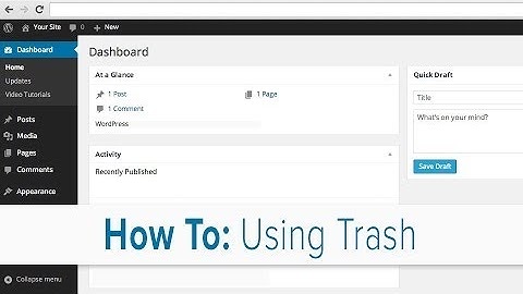 How to Use the Trash Feature