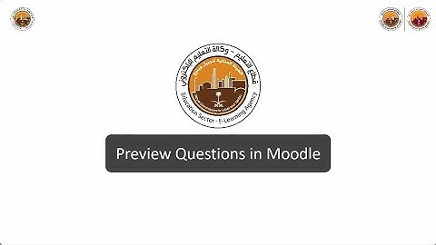 Preview Questions in Moodle