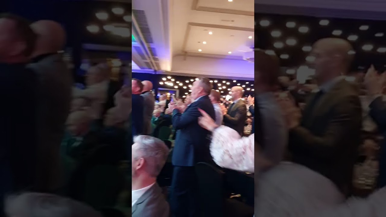 Sammy King with Derek Parlane together with the Rangers Family. Penny Arcade.