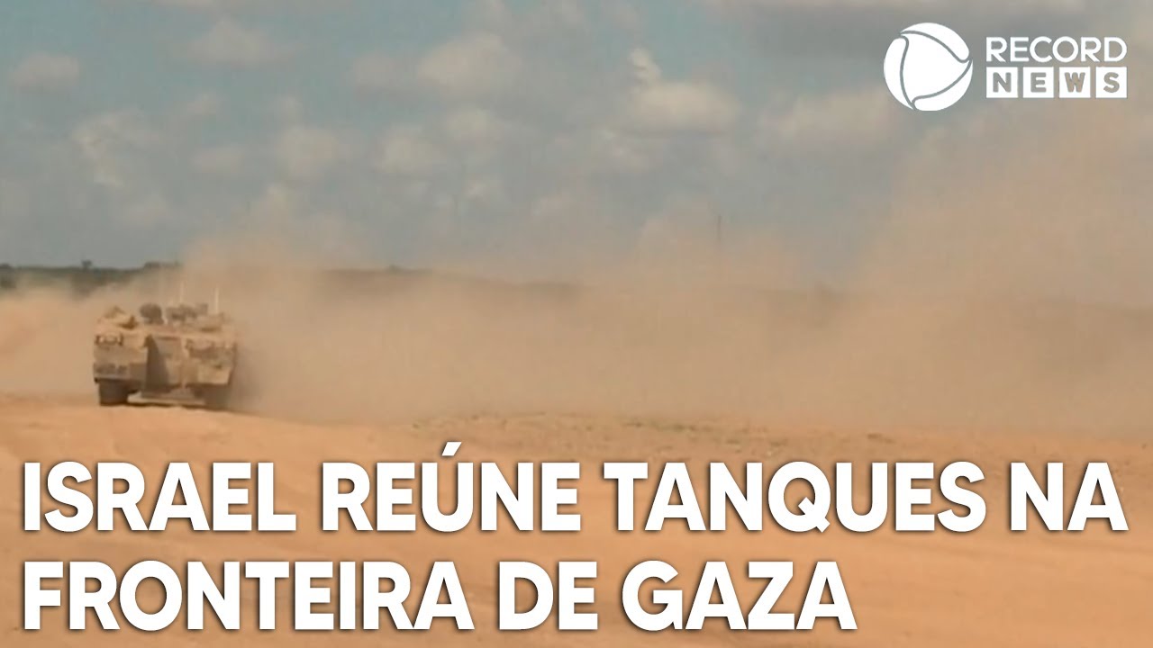 Exército isralense reúne tanques na fronteira de Gaza