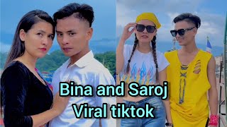 Bina and Saroj tiktok video | viral tiktok video of Bina raut and Saroj praja | Bina and Saroj video