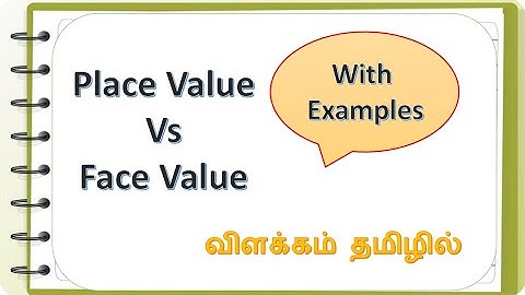 Place Value Vs Face Value in Tamil | Grade 2, Grade 3  Maths Concept explained in Tamil