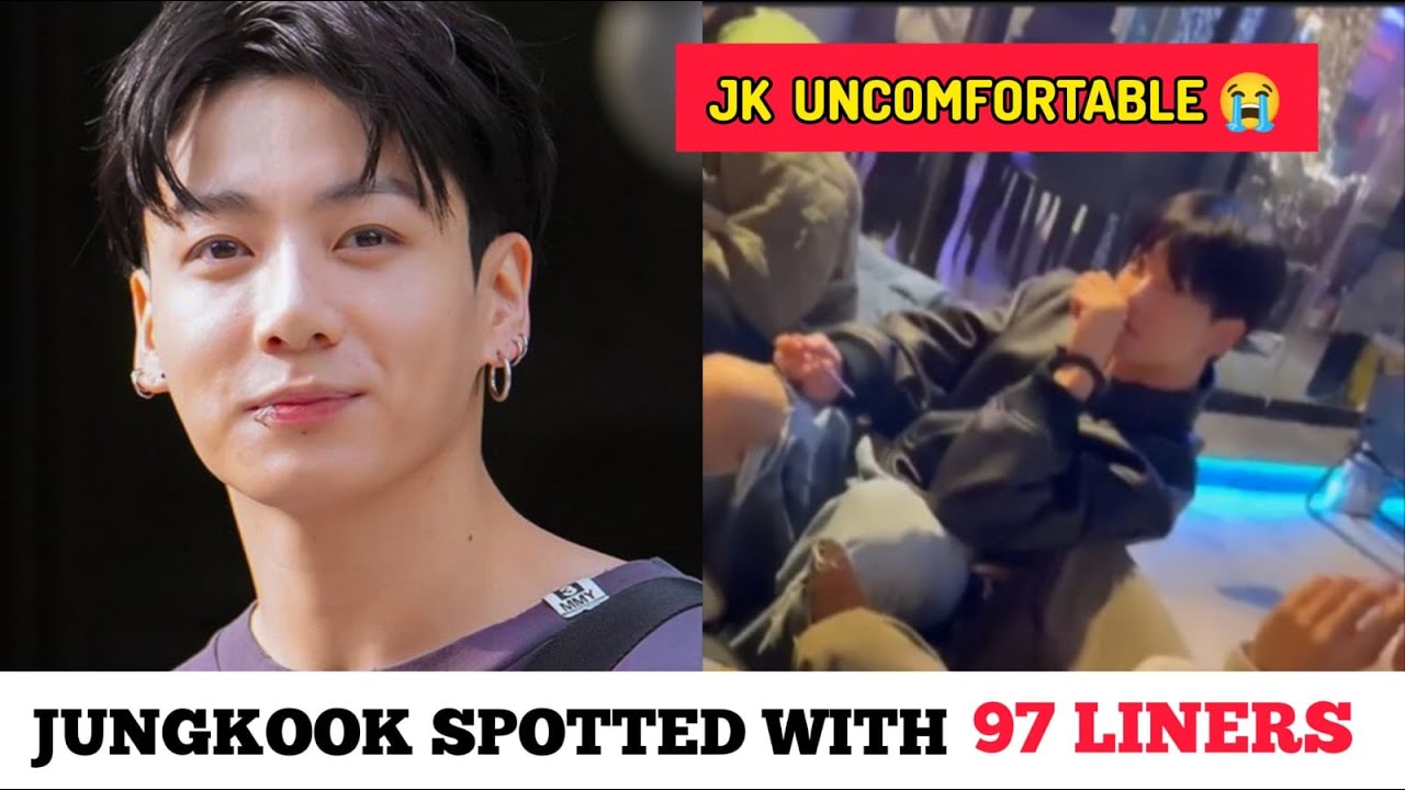 OMG!😳 JUNGKOOK SPOTTED WITH "97 LINERS" ️ jk uncomfortable??#jungkook#