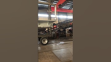 Mobile 600x600 box crusher with vibrating feeder and conveyor belt #machine #mining